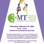 2023 3-Minute Thesis Competition on February 16, 2023